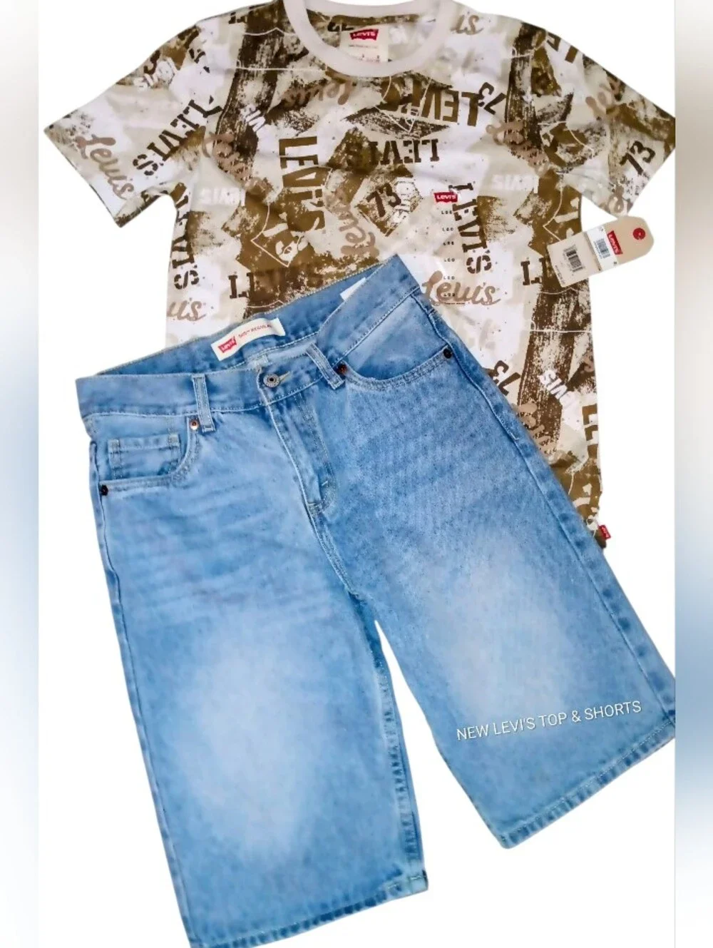 BOYS SIZE 14 NIKE, RALPH LAUREN & LEVIS TOPS & SHORTS CLOTHING BUNDLE NEW! - Picture 4 of 8
